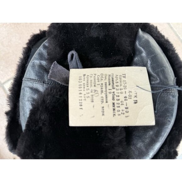 Soviet Russia Authentic Original Winter Hat Black New - Picture 14 of 15